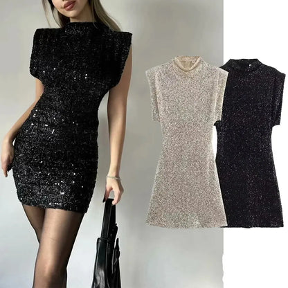 Glamir Black Sparkle Party Dress Nordlys Boutique